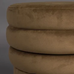 Dutchbone ADITI Tabouret rond en velours ø40cm