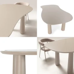 Drawer ADRINE Table à manger 8 personnes organique en bois