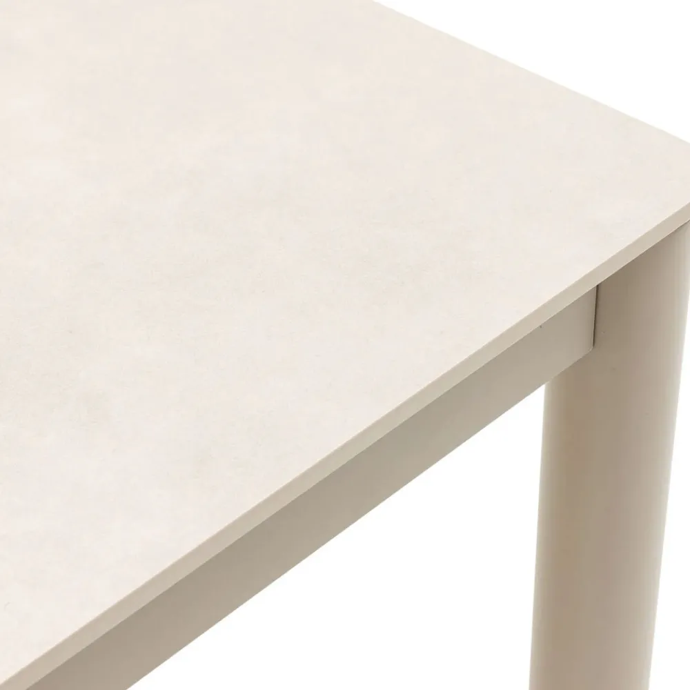 House Nordic ALCUDIA Table à manger 6 personnes en céramique et métal