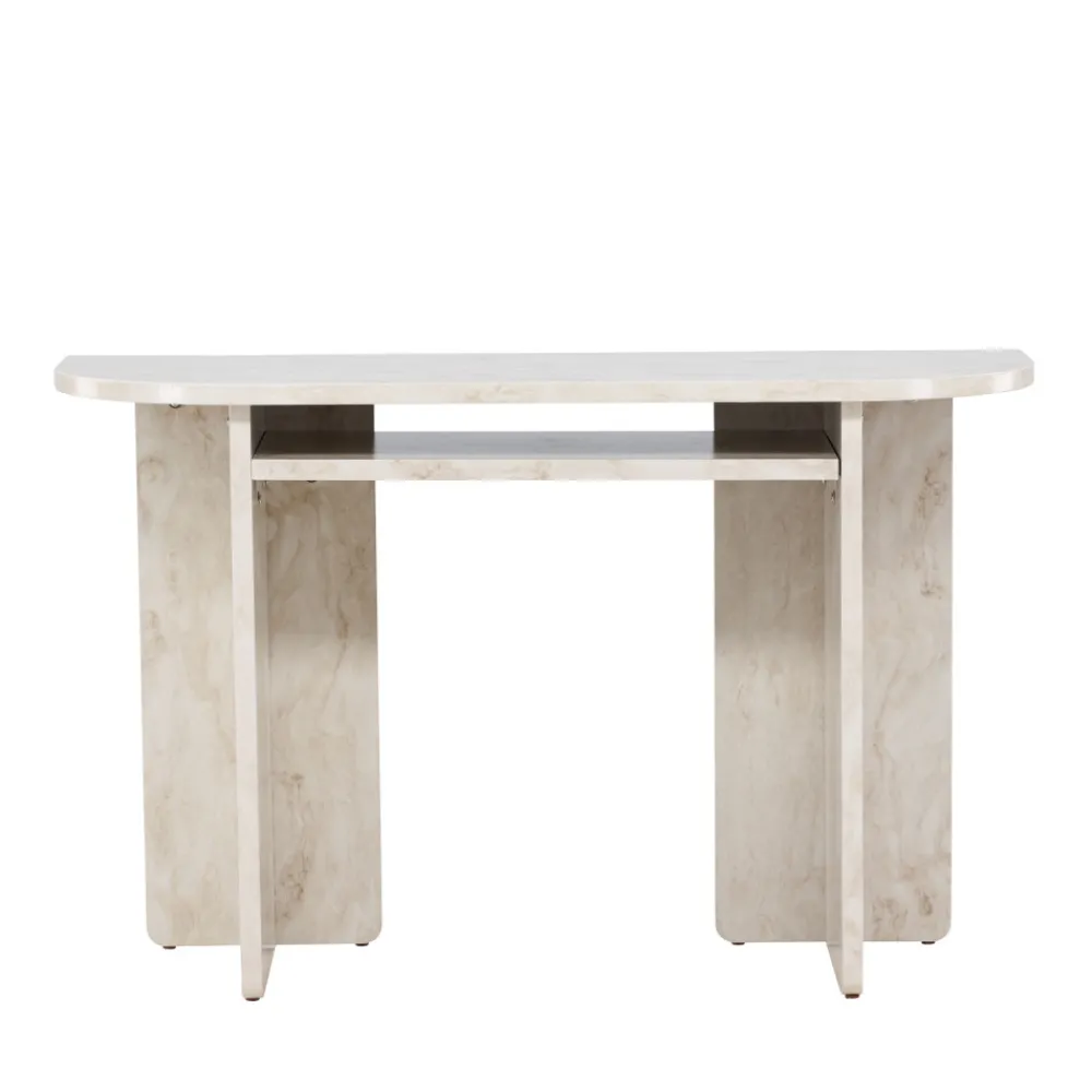 Venture Home ALESUND Console aux bords arrondis effet marbre L120cm
