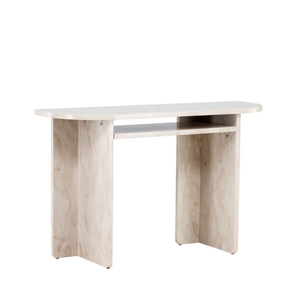 Venture Home ALESUND Console aux bords arrondis effet marbre L120cm