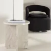 Venture Home ALESUND Table d'appoint ronde effet marbre ø50cm