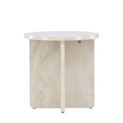 Venture Home ALESUND Table d'appoint ronde effet marbre ø50cm