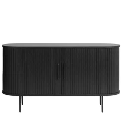 No name ALICIA Buffet 2 portes aux angles arrondis en bois et métal L140cm