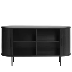 No name ALICIA Buffet 2 portes aux angles arrondis en bois et métal L140cm