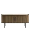 No name ALICIA Meuble tv 2 portes aux angles arrondis en bois et métal L120cm
