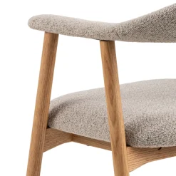 Drawer ANABATE Lot de 2 fauteuils de table en tissu et bois
