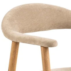 Drawer ANABATE Lot de 2 fauteuils de table en tissu et bois