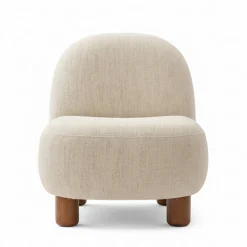 Drawer AREN Fauteuil en tissu chenille et bois