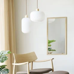 House Nordic ARGALO Suspension en verre et bois 20x38cm