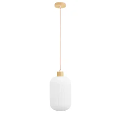 House Nordic ARGALO Suspension en verre et bois 20x38cm