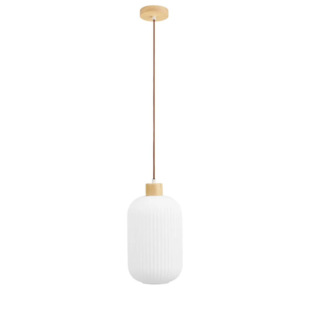 House Nordic ARGALO Suspension en verre et bois 20x38cm