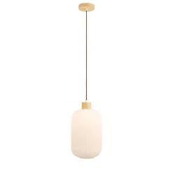 House Nordic ARGALO Suspension en verre et bois 20x38cm