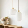 House Nordic ARGALO Suspension ronde en verre et bois ø30cm