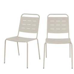 Drawer ARIA Lot de 4 chaises de jardin en métal