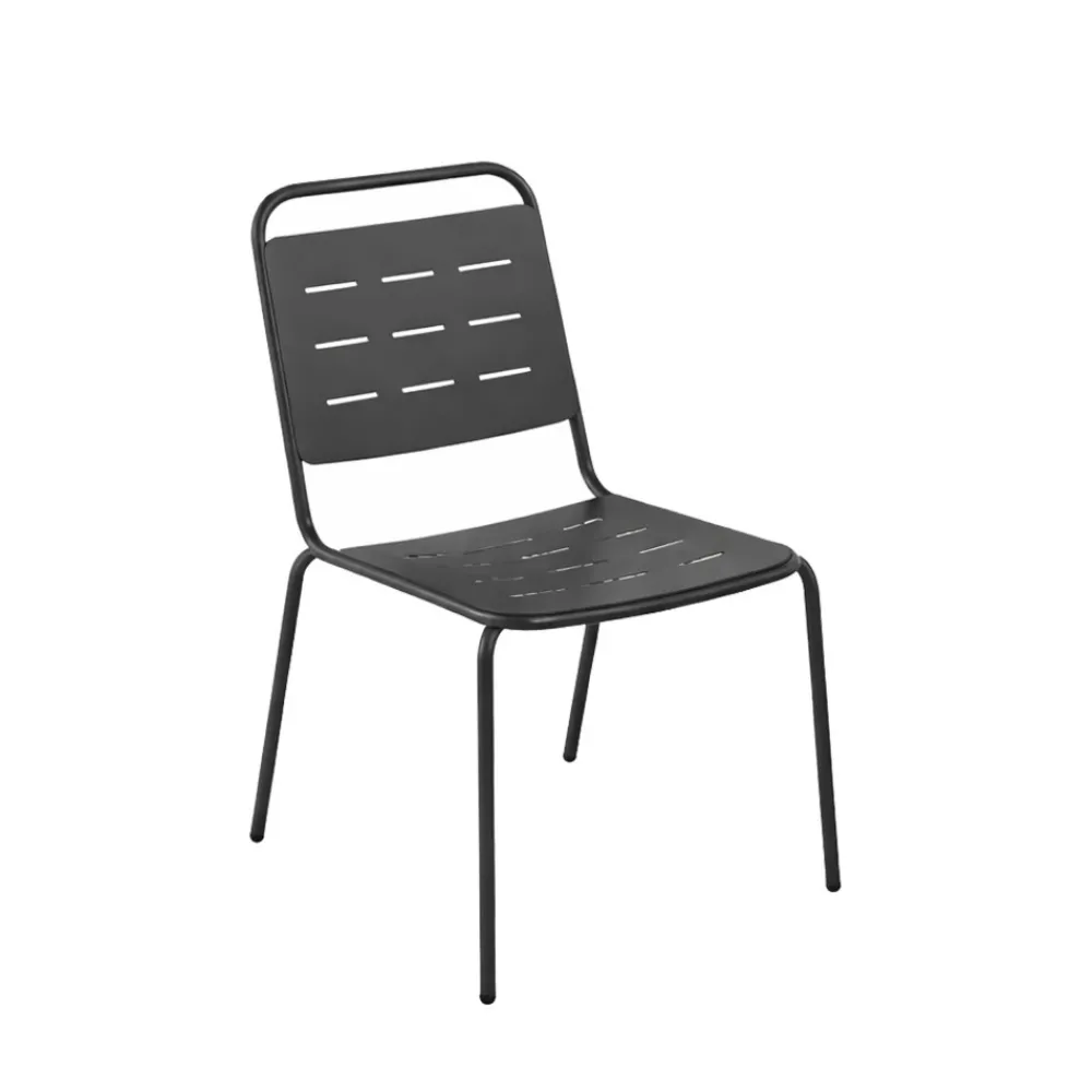 Drawer ARIA Lot de 4 chaises de jardin en métal
