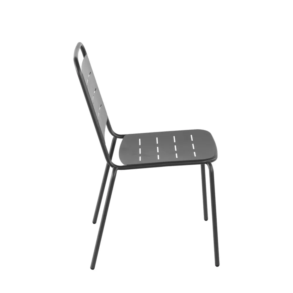 Drawer ARIA Lot de 4 chaises de jardin en métal