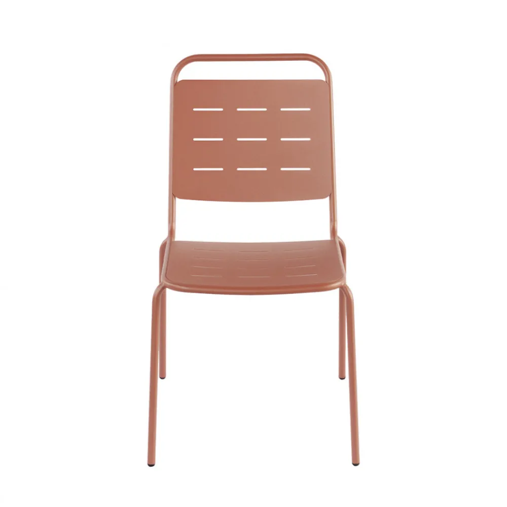 Drawer ARIA Lot de 4 chaises de jardin en métal