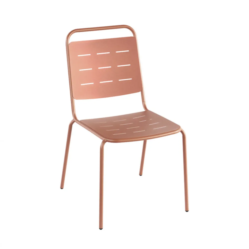 Drawer ARIA Lot de 4 chaises de jardin en métal