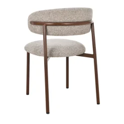 Drawer ARIA Lot de 2 chaises en tissu pieds effet bois foncé