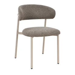 Drawer ARIA Lot de 2 chaises en tissu pieds beiges