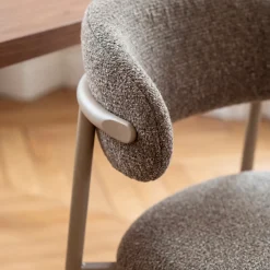 Drawer ARIA Lot de 2 chaises en tissu pieds beiges