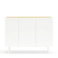Teulat ARISTA Buffet en bois 3 portes 3 tiroirs L110cm