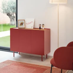 Teulat ARISTA Buffet en bois 3 portes 3 tiroirs L110cm
