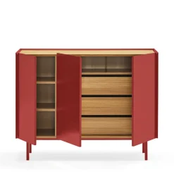 Teulat ARISTA Buffet en bois 3 portes 3 tiroirs L110cm