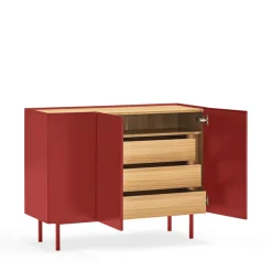 Teulat ARISTA Buffet en bois 3 portes 3 tiroirs L110cm