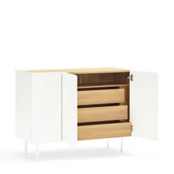 Teulat ARISTA Buffet en bois 3 portes 3 tiroirs L110cm