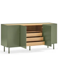 Teulat ARISTA Buffet en bois 4 portes 3 tiroirs L165cm
