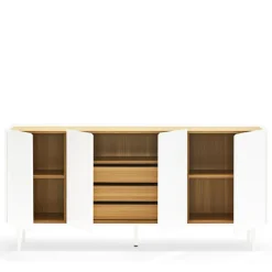 Teulat ARISTA Buffet en bois 4 portes 3 tiroirs L165cm
