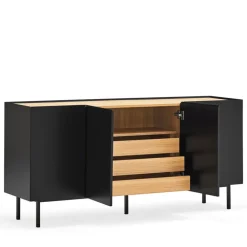 Teulat ARISTA Buffet en bois 4 portes 3 tiroirs L165cm