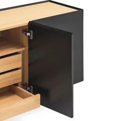 Teulat ARISTA Buffet en bois 4 portes 3 tiroirs L165cm