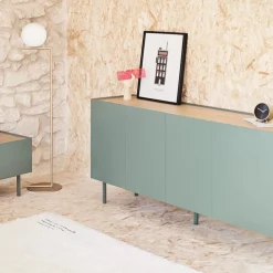 Teulat ARISTA Buffet en bois 4 portes 3 tiroirs L165cm