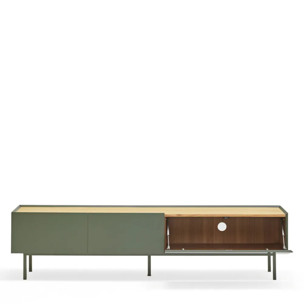Teulat ARISTA Meuble TV en bois 1 porte 2 tiroirs L180cm