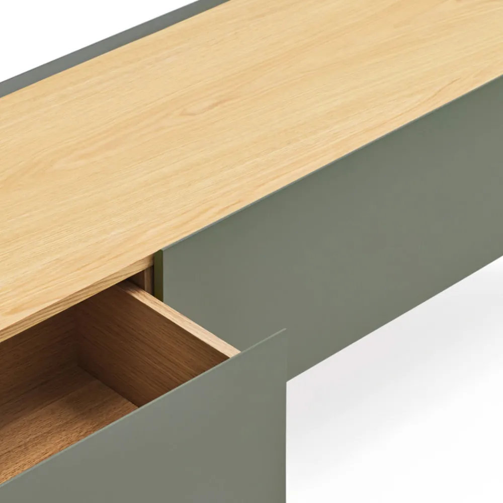 Teulat ARISTA Meuble TV en bois 1 porte 2 tiroirs L180cm