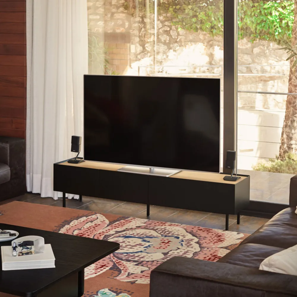 Teulat ARISTA Meuble TV en bois 1 porte 2 tiroirs L180cm