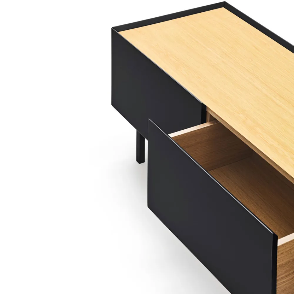 Teulat ARISTA Meuble TV en bois 1 porte 2 tiroirs L180cm