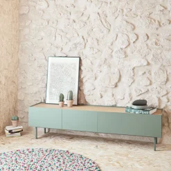 Teulat ARISTA Meuble TV en bois 1 porte 2 tiroirs L180cm