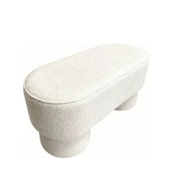 Drawer ARLO Banc arrondie en tissu bouclette L92cm