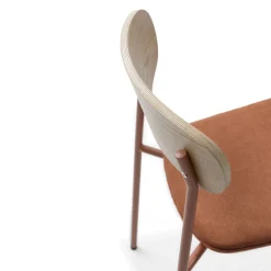 No name ARNO Lot de 2 chaises de bar en tissu et métal H66cm