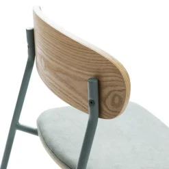 No name ARNO Lot de 2 chaises de bar en tissu et métal 66 cm