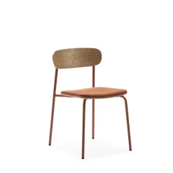 No name ARNO Lot de 2 chaises en tissu et métal