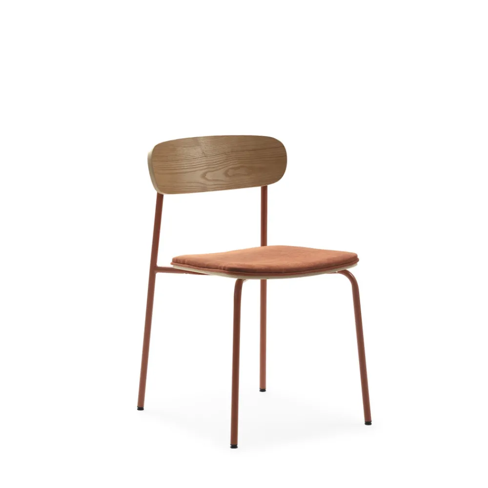 No name ARNO Lot de 2 chaises en tissu et métal