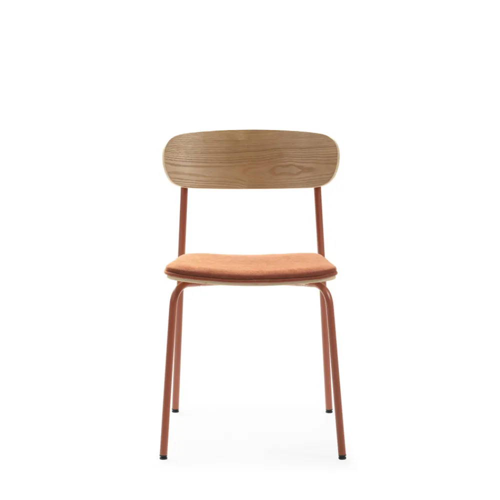 No name ARNO Lot de 2 chaises en tissu et métal