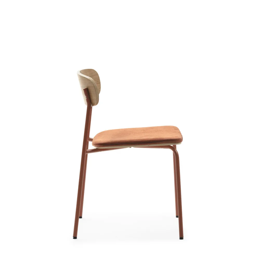 No name ARNO Lot de 2 chaises en tissu et métal