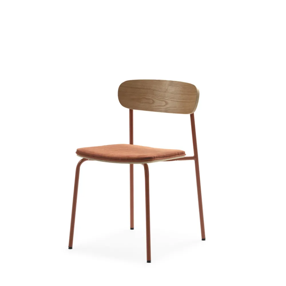 No name ARNO Lot de 2 chaises en tissu et métal