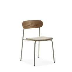 No name ARNO Lot de 2 chaises en tissu et métal